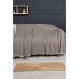 Virdis Home Pamuklu Koltuk Örtüsü 170X210 cm Tekli&üçlü Koltuk,çekyat ve Berjer Için Şık Desenli Yıkanabilir|kahverengi - 170 x 210 cm