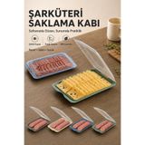 Virela Home 2'li Şeffaf Kapaklı Şarküteri Saklama Kabı Peynir Salam Sucuk Sunum Kabı
