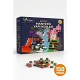 Vireon Manyetik Yapı Küpleri 150 Parça - Eğitici ve Zeka Geliştirici 3D Mıknatıslı Yapı Blokları