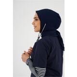 Viridi Medical Fashion KREP LACİVERT - STETOSKOP GİRİŞLİ TESETTÜR BONE