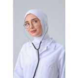 Viridi Medical Fashion STETOSKOP GİRİŞLİ PENYE CERRAHİ TESETTÜR BONE BEYAZ