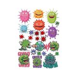 Virüs Sticker Set-2 15 Parça Telefon, Tablet, Defter, Laptop Sticker