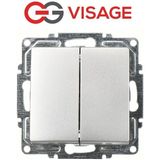 Visage Ambiance Gümüş Komütatör Anahtar Çerçevesiz - Priz ve Anahtar Için Uyumlu Çerçeve