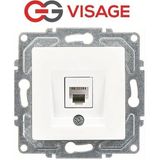 Visage Beyaz Telefon Prizi (Cat3) Çerçevesiz - Priz ve Anahtar Için Uyumlu Çerçeve