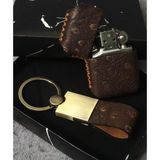 Visale Store % 100 Deri Kişiye Özel Hediyelik Anahtarlık Benzinli Çakmak Set