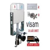 VİSAM GÖMME REZERVUAR+PANEL+ANKASTRE VANA 3 LÜ SET