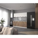 Visas Concept 220 Cm Ege Hazır Mutfak Dolabı_beyaz Ve Atlantik Çam (Tezgah Dahil)