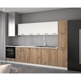 Visas Concept 320 Cm Beyaz-Atlantik Çam- Melek Hazır Mutfak Dolabı-Kiler Modüllü - Demonte