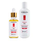 Visbuen 500 ml Tüm Saç Tipleri İçin Hızlı Saç Uzatan Besleyici Güçlendirici Hint Yağı Şampuan + Hint Yağı Serum Bakım Seti