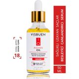 Visbuen Hint Yağı 18 Doğal Aktifli Besleyici Etkili Serum 50 ml Cam Şişe Tüm Saçlar İçin