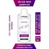 Visbuen Silver Mor Şampuan Turunculaşma ve Yansıma Karşıtı Sarı Platin Gri Beyaz Kumral Saçlar Için