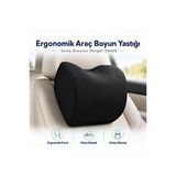 Visco Araç Boyun Yastığı – Ergonomik Boyun Destekli Oto Koltuk Başlık Yastığı