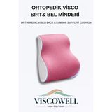 Visco Bel Destek Visco Minderi Sırt Bel Ağrı Yastığı Ortopedik Minder Pembe