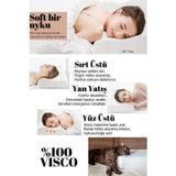 Visco Boyun Destek Yastığı Özel Tasarım 55x37x11/7