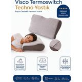 Visco Boyun Destekli Premium Yastık 54X30 cm - Gri