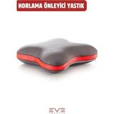 Visco Ergonomik Yüksek Kaliteli Elastik Karbon Yıldız Desenli Yastık - 55 x 41 cm - Kırmızı