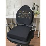 Visco Gamer Oyuncu Bel Yastığı ve Kare Oturma Minderi 2'li Set Siyah Be Happy