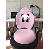 Visco Gamer Oyuncu Bel Yastığı ve Yuvarlak Oturma Minderi 2'li Set Pembe Panda