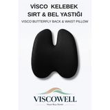 Visco Kelebek Sırt & Bel Yastığı Visco Bel Yastığı Ortopedik Bel Yastığı %100 Visco Destek Yastığı