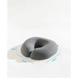 Visco Önü Açık Oturma Simidi Kuyruk Sokumu Visco Yastığı Oturma Minderi 43X43X9 cm - 43 x 43 cm - Gri