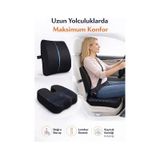 Visco Ortopedik Bel Destek Minderi Ve Kuyruk Sokumu Oturma Minderi Seti - Araç Ofis Koltuk Takımı