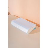 Visco Ortopedik Boyun Destekli Serinleten Jelli Yastık 51*36*11/7 cm - 51 x 37 cm - Beyaz