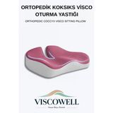 Visco Ortopedik, Kaydırmaz Tabanlı Koksiks Oturma Minderi %100 Visco