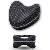 Visco Planet Ortopedik Bacak Arası Yan Yatış Yastığı Ergonomik Uyku Minderi Lastikli - 25 x 25 cm - Lacivert