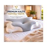 Visco Planet Ortopedik Visco Boyun Yastığı Memory Foam Boyun Destekli Ergonomik Uyku Yastığı 6