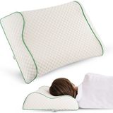 Visco Planet Ortopedik Visco Yastık Boyun Destekli Yastık Visco Yastık - 55 x 35 cm - Beyaz