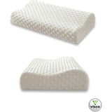Visco Planet Visco Ortopedik Çocuk Yastığı Boyun Destekli Terletmeyen Ergonomik Uyku Yastığı - 55 x 38 cm - Beyaz