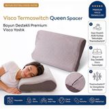 Visco Queen Spacer Thermoswitch Boyun Destekli Ortopedik Visco Yastık 55X35 cm