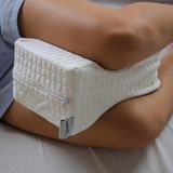 visco sleep Ortopedik Bacak Arası Visco Yastık Küp Şeklinde Bacak Arası Yastık Doğal Viskon Kılıflı 25x19x13 cm