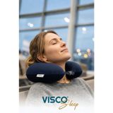 visco sleep Visco Seyahat Yastığı Penye Pamuk Kılıflı 30X35X10 cm