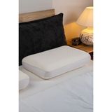 Visco Sleep Visco Yastık Ergonomik Yastık Fiore Doğal Viskon Kılıflı Yastık 65 x 40 x 14 cm - 65 x 40 cm - Beyaz