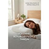Visco Yastık Ortopedik Yastık Boyun Düzleşmesi Yastığı Ortapedik Boyun Yastığı Boyun Fıtığı Yastığı - Beyaz - 40 x 30 cm