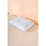 Visco Yüksek Terletmeyen Ortopedik Yastık Serinleten Visco Yastık Jelli Yastık 60x40x15cm Beyaz