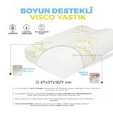 Viscofoam Boyun Destekli Ortopedik Yastik Visco Yastik 57X37x10-7Cm