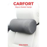 Viscofoam Carfort Küçük Visco Araç Boyun Yastığı – Ortopedik Oto Koltuk Boyun Desteği - Araç Yastığı - Gri | Ergo Travel