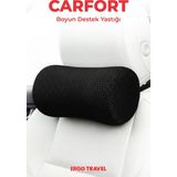 Viscofoam Carfort Küçük Visco Araç Boyun Yastığı – Ortopedik Oto Koltuk Boyun Desteği - Araç Yastığı - Siyah | Ergo Travel