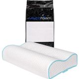 Viscofoam Çift Taraflı Yüksek Boyun Destekli Ortopedik Yastık Visco Yastık - 55x35x12-11cm