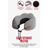 Viscofoam Cosy Ortopedik Seyahat Yastığı Visco Boyun Destekli Seyahat Yastığı - Gri | Ergo Travel