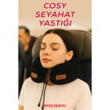 Viscofoam Cosy Ortopedik Seyahat Yastığı Visco Boyun Destekli Seyahat Yastığı - Siyah | Ergo Travel