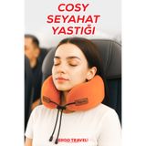 Viscofoam Cosy Ortopedik Seyahat Yastığı Visco Boyun Destekli Seyahat Yastığı - Turuncu | Ergo Travel