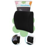 Viscofoam Ortopedik Bel Yastığı Ofis Sandalye Araç Koltuk Bel Destek Yastığı Visco Bel Yastığı Siyah