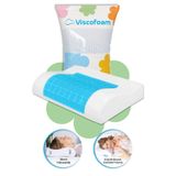 Viscofoam Terletmeyen Boyun Destekli Ortopedik Yastık Jelli Visco Yastık - 46x30x10-7cm