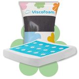 Viscofoam Ultra Lüks Hava Kanallı Jelli Ortopedik Oturma Minderi Ofis Sandalye Terletmeyen Visco Oturma Minderi