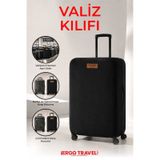 Viscofoam Valiz Bavul Koruma Kılıfı Kadife Kılıf Orta boy - Siyah - Ergo Travel