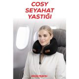 Viscofoam Viscofoam Cosy Ortopedik Seyahat Yastığı Visco Boyun Destekli Seyahat Yastığı - Siyah | Ergo Travel