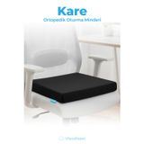 Viscofoam Viscofoam Kare Visco Ortopedik Oturma Minderi - Siyah